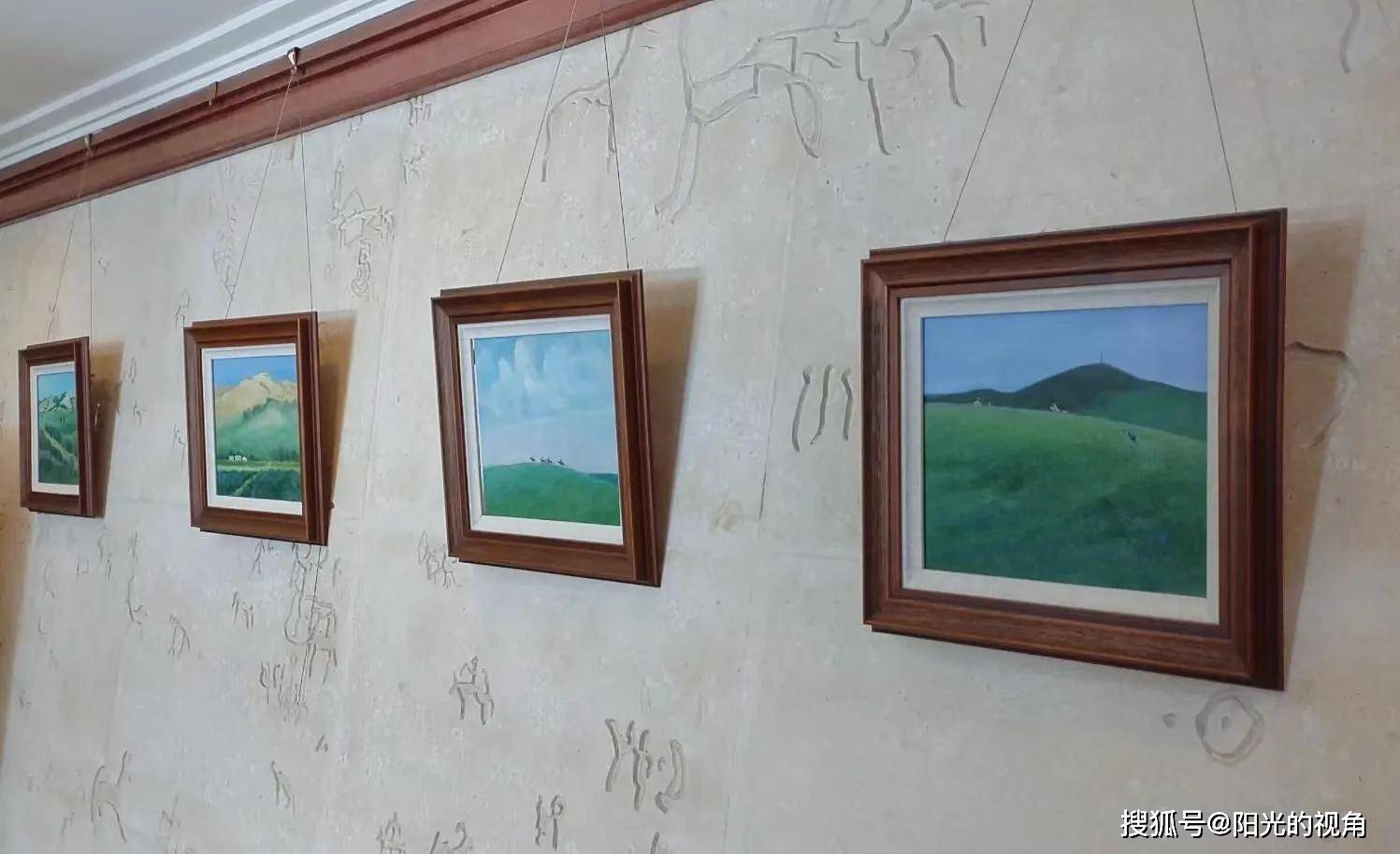 画家李金玺老师，油画草原中的忧虑与向往