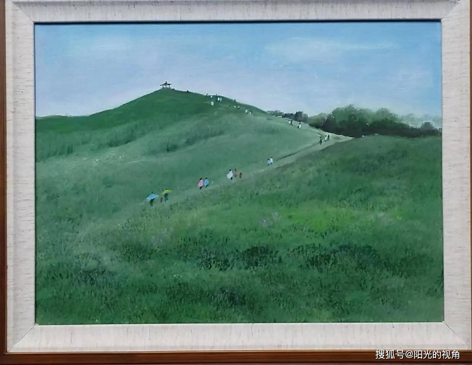 画家李金玺老师，油画草原中的忧虑与向往